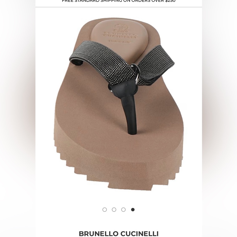 Bruno Cucinelli brand new flip flops sandals made in Italy.